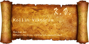 Kollin Viktória névjegykártya